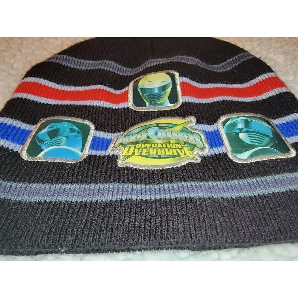 VTG RARE Power Rangers Mighty Morphin Beanie Hat Youth 90s Operation Overdrive